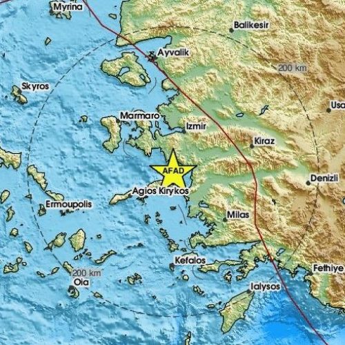 Σεισμός 3,4 Ρίχτερ βόρεια της Σάμου – Αισθητός στο νησί