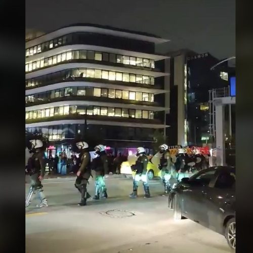Επεισόδια στην Κηφισίας σε πορεία για την Παλαιστίνη