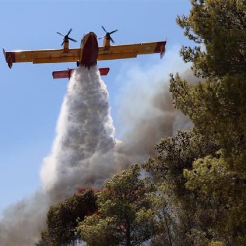 Καθοριστική επέμβαση εναέριων μέσων στη φωτιά της Εύβοιας