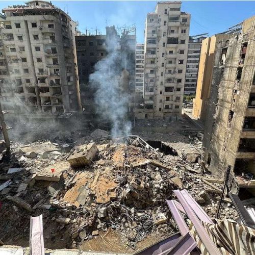 epaselect epa11637860 Damaged buildings following an overnight Israeli military strike, in the southern suburbs of Beirut, Lebanon, 02 October 2024. According to the Lebanese National News Agency (NNA), Israeli warplanes conducted a series of raids against multiple neighborhoods in the southern suburbs of Beirut (Dahieh) on the evening of 01 October. On 30 September Israel announced the beginning of a 'limited, localized and targeted' ground operation against Hezbollah in southern Lebanon. EPA/WAEL HAMZEH