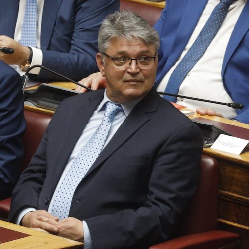 Ορκωμοσία της νέας Βουλής που προέκυψε από τις εθνικές εκλογές της 25 Ιουνίου, παρουσία της Προέδρου της Δημοκρατίας Κατερίνας Σακελλαροπούλου και του Πρωθυπουργού Κυριάκου Μητσοτάκη, Δευτέρα 3 Ιουλίου 2023.
(ΓΙΩΡΓΟΣ ΚΟΝΤΑΡΙΝΗΣ/EUROKINISSI)
