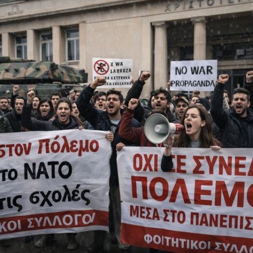«Συνέδριο πολέμου στο ΑΠΘ: Φοιτητές καλούν σε διαμαρτυρία»