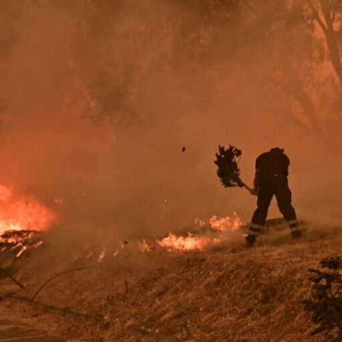 Πυρκαγιά στον Άγιο Στέφανο στη περιοχή Δροσοπηγή στις Αφίδνες.  Σάββατο 26 Ιουλίου 2025   (ΚΩΣΤΑΣ ΤΖΟΥΜΑΣ/EUROKINISSI)