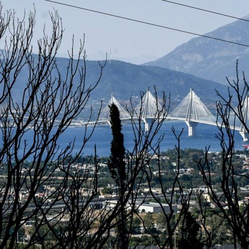 Δεύτερη ημέρα της πυρκαγιάς στην Αχαΐα, Τετάρτη 13 Αυγούστου 2025. Για την κατάσβεση επιχειρούν πολύ ισχυρές επίγειες δυνάμεις, ενώ από το πρωί επιχειρούν από αέρος 7 αεροσκάφη και 5 ελικόπτερα.
(EUROKINISSI)