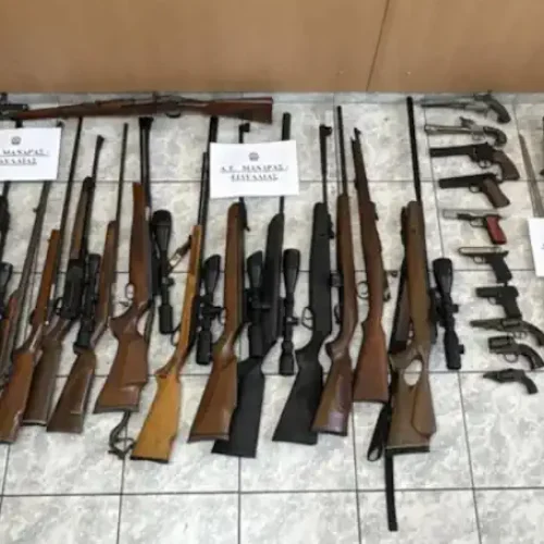 Mάνδρα: Συνέλαβαν 56χρονο – Οπλοστάσιο με 32 όπλα και παράνομο εκτροφείο ζώων μέσα στο σπίτι