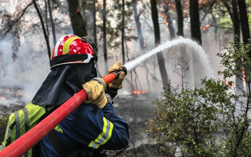 Σε ετοιμότητα παραμένει η Πυροσβεστική για τη φωτιά που εκδηλώθηκε κοντά στα σύνορα με τα Σκόπια