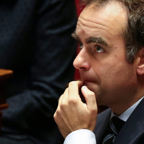 France's Prime Minister Sebastien Lecornu reacts during a session of questions to the government at The National Assembly, France's lower house parliament, in Paris, on October 15, 2025. (Photo by Alain JOCARD / AFP)