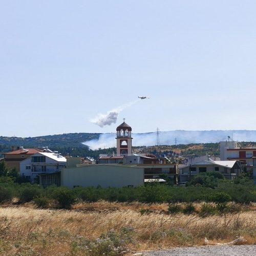 Υπό πλήρη έλεγχο η φωτιά στο Δερβένι Θεσσαλονίκης