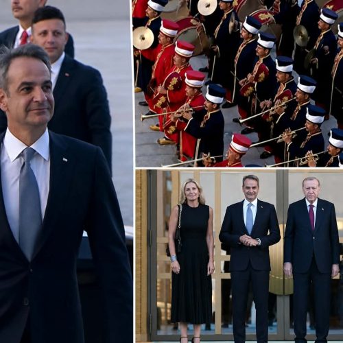 Πρόκληση Ερντογάν: Με εθνικιστικό εμβατήριο υποδέχτηκε τον Κυρ. Μητσοτάκη