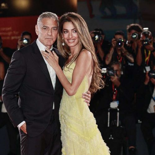 George Clooney, Amal Alamuddin Clooney attend the “Wolfs” red carpet during the 81st Venice International Film Festival on September 01, 2024 in Venice, Italy.  Photo by Marco Piovanotto/ABACAPRESS.COM