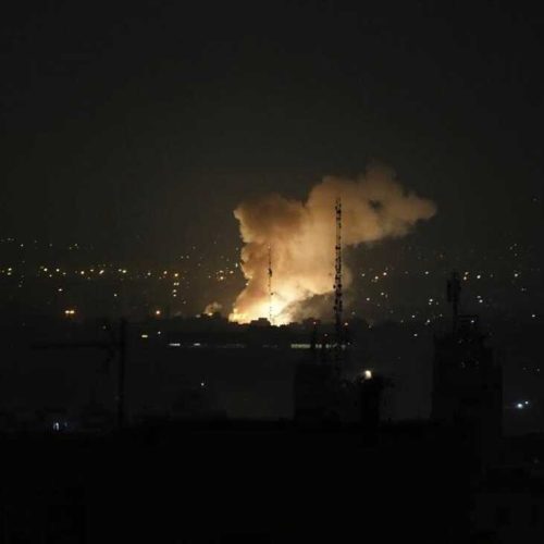 Smoke rises after an explosion in Tehran, Iran, Friday, June 13, 2025. Israel attacked Iran's capital early Friday, with explosions booming across Tehran.(AP Photo/Vahid Salemi)