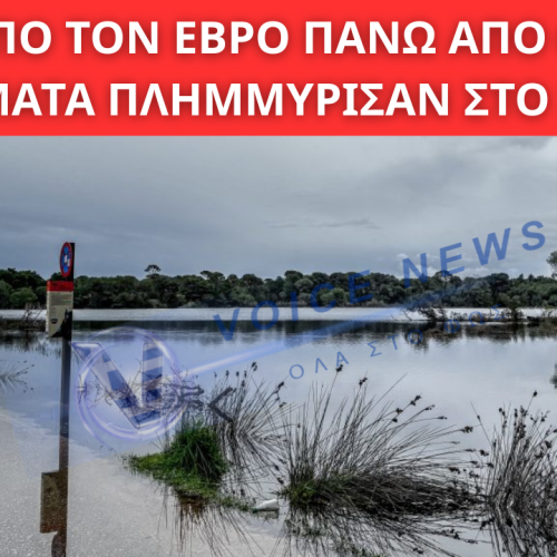 ΕΒΡΟΣ: ΠΑΝΩ ΑΠΟ 60.000 ΣΤΡΕΜΜΑΤΑ ΠΛΗΜΜΥΡΙΣΑΝ ΣΤΟ ΣΟΥΦΛΙ – ΡΗΓΜΑΤΑ ΣΕ ΑΝΑΧΩΜΑΤΑ ΚΟΡΝΟΦΩΛΙΑΣ ΚΑΙ ΜΑΝΔΡΑΣ