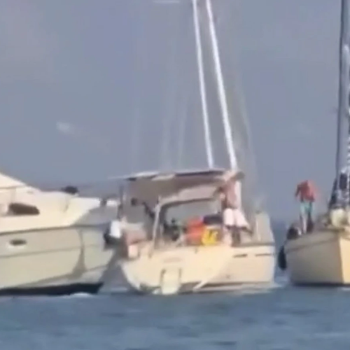 Nτοκουμέντο στην Ερείκουσα – Σύγκρουση ταχύπλοου με ιστιοφόρα καταγράφηκε σε βίντεο
