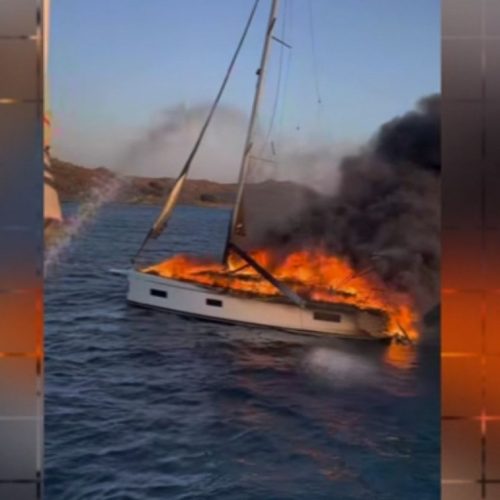 «ΣΥΝΑΓΕΡΜΟΣ»: Φωτιά σε ιστιοφόρο στη Μύκονο!