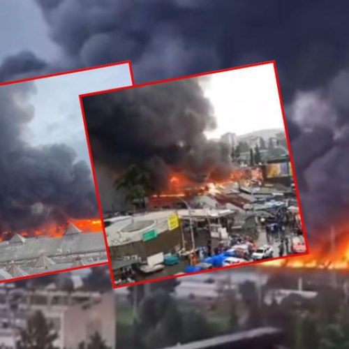 Γεωργία: ΤΕΡΑΣΤΙΑ ΠΥΡΚΑΓΙΑ στην κεντρικότερη αγορά της Τιφλίδας (βίντεο)