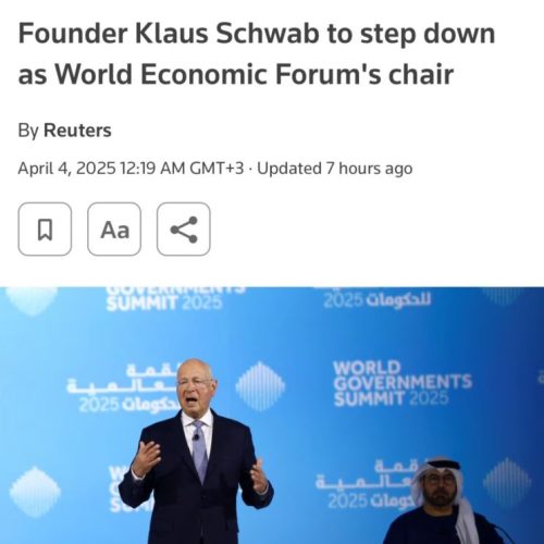 ΕΚΤΑΚΤΟ – O Klaus Schwab, Iδρυτής του World Economic Forum ΠΑΡΑΙΤΕΙΤΑΙ