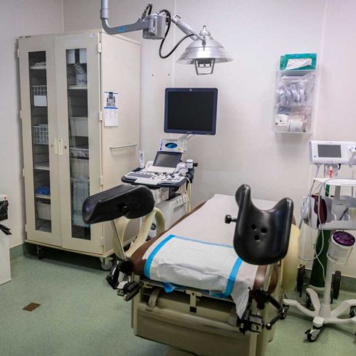 A general view of an exam room inside the Hope Clinic For Women in Granite City, Illinois, on June 27, 2022. - Abortion is now banned in Missouri. Now, the two nearest clinics are in Illinois: Hope Clinic for Women ten miles (16 kilometers) away in Granite City and Planned Parenthood 15 miles away in Fairview Heights, which was opened in 2019 in anticipation of the ban. (Photo by ANGELA WEISS / AFP) (Photo by ANGELA WEISS/AFP via Getty Images)
