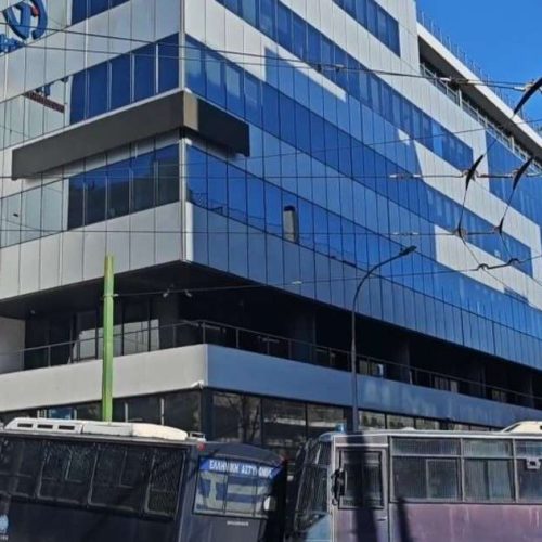 Ένταση έξω από τα γραφεία της Hellenic Train στην Συγγρού