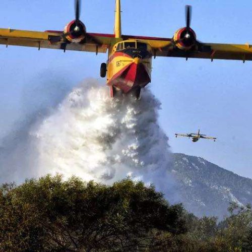 Πυρκαγιά στη Μεσσηνία – Στη «μάχη» και εναέρια