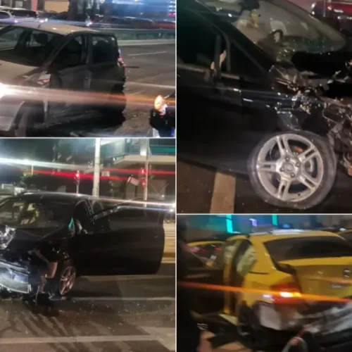 «ΧΑΟΣ στη λεωφόρο Ποσειδώνος» τα ξημερώματα – 7 οχήματα καρφώθηκαν το ένα πάνω στο άλλο