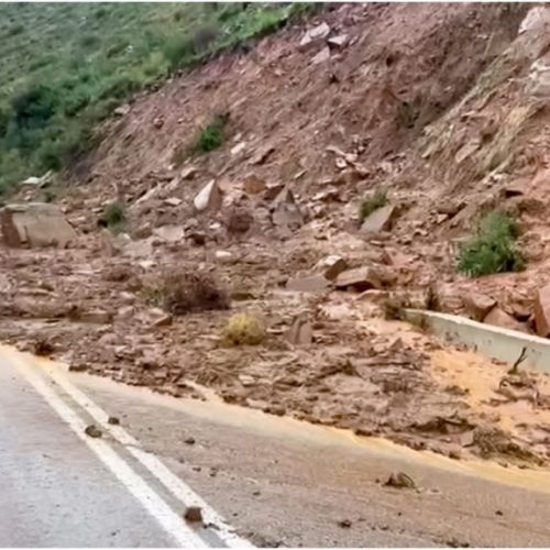 Κλειστή η παλαιά Εθνική Οδός Άρτας–Αμφιλοχίας λόγω νέας κατολίσθησης