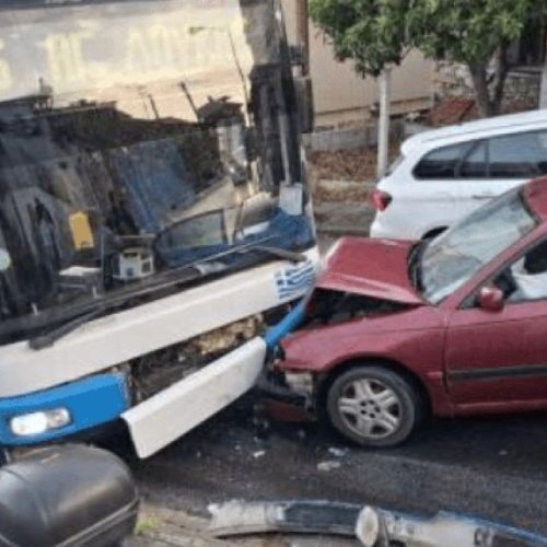 ΣΦΟΔΡΗ «ΣΥΓΚΡΟΥΣΗ» αστικού λεωφορείου με αυτοκίνητο – «ΤΙ ΣΥΝΕΒΗ»