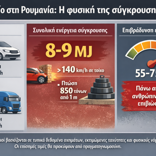Τροχαίο στη Ρουμανία: Τεχνική εκτίμηση των συνθηκών της σύγκρουσης