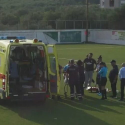 Σοκ στο Ηράκλειο: Διαιτητής κατέρρευσε σε αγώνα ποδοσφαίρου