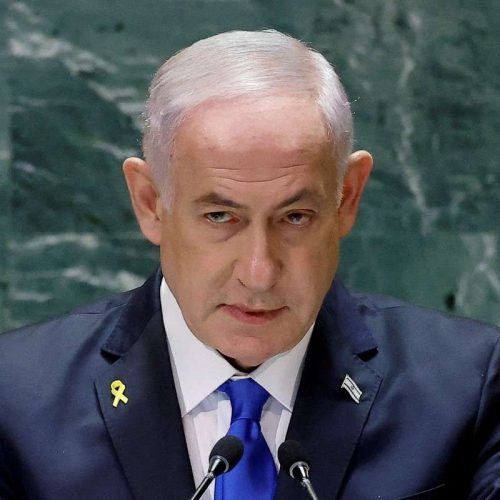 FILE PHOTO: Israel's Prime Minister Benjamin Netanyahu addresses the 79th United Nations General Assembly at U.N. headquarters in New York, U.S., September 27, 2024.  REUTERS/Eduardo Munoz/File Photo