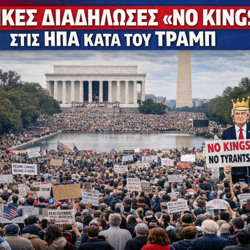 Μαζικές διαδηλώσεις  «NO KINGS» στις ΗΠΑ κατά του Ντόναλντ Τραμπ (ΒΙΝΤΕΟ)