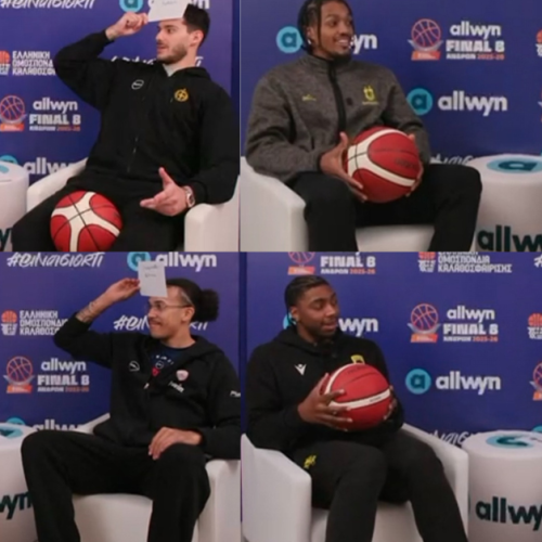 Allwyn Final 8: Οι παίκτες των πρώτων προημιτελικών περιγράφουν συμπαίκτες τους σε 24 δευτερόλεπτα (vid.)
