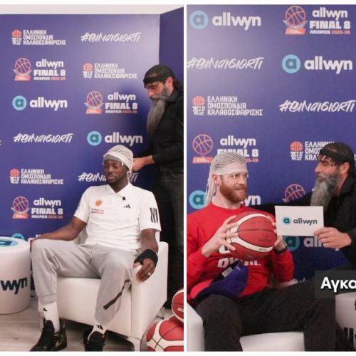 Βίντεο – έπος στο Allwyn Final 8: Γκραντ και Γουόκαπ φορούν σαρίκι και απαγγέλλουν μαντινάδες σε Καλαϊτζάκη και Λαρεντζάκη (vid.)