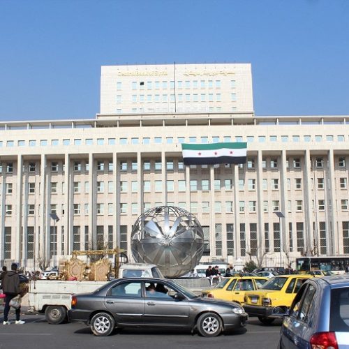 FILE PHOTO: A view of the Syrian central bank, after the ousting of Syria's Bashar al-Assad, in Damascus, Syria, January 12, 2025. REUTERS/Firas Makdesi/File Photo