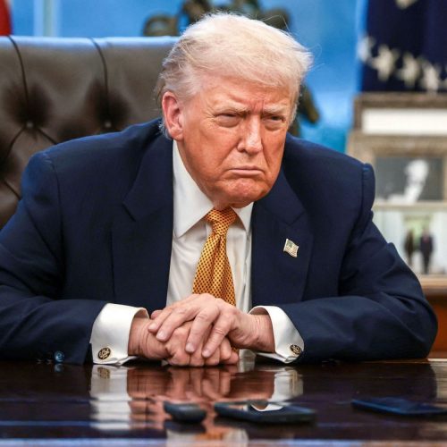 U.S. President Donald Trump is interviewed by Reuters White House correspondent Steve Holland (not pictured) during an exclusive interview in the Oval Office in the White House in Washington, D.C., U.S., January 14, 2026. REUTERS/Evelyn Hockstein