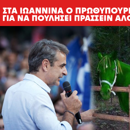 ΣΤΑ ΙΩΑΝΝΙΝΑ Ο ΠΡΩΘΥΠΟΥΡΓΟΣ ΓΙΑ ΝΑ ΠΟΥΛΗΣΕΙ ΠΡΑΣΣΕΙΝ ΑΛΟΓΑ