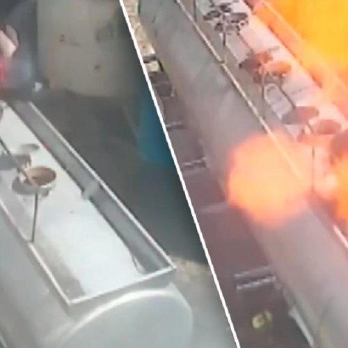 «ΣΥΝΑΓΕΡΜΟΣ»: Άνοιξε το καπάκι του βυτιοφόρου με τσιγάρο στο στόμα και «εκσφενδονίστηκε» (ΒΙΝΤΕΟ)
