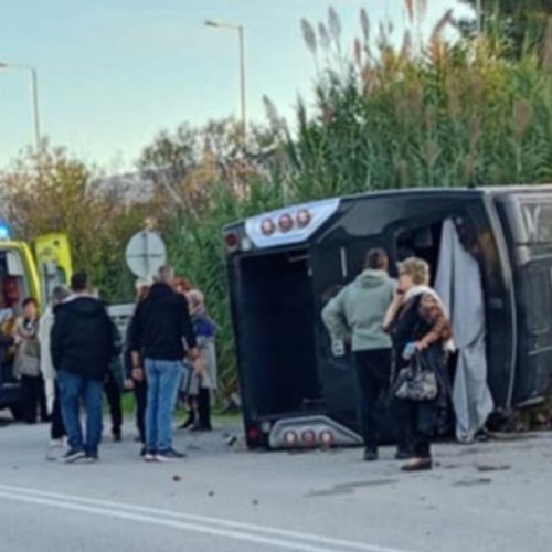 Τρόμος στον Ριζόμυλο: Λεωφορείο με 40 επιβάτες εκτράπηκε – 14 τραυματίες