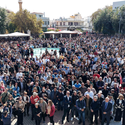Χίος: Μαζική συγκέντρωση για το τετράμηνο κλείσιμο του αεροδρομίου