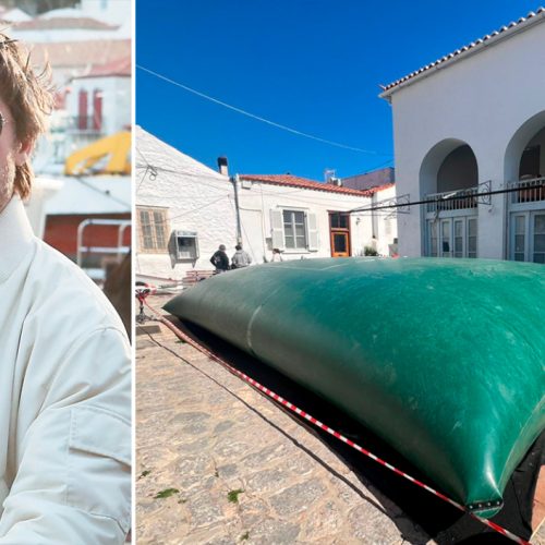 Πώς θα «βρέξει» στην Ύδρα για τον Μπραντ Πιτ – Το σχέδιο για την τεχνητή καταιγίδα στα γυρίσματα